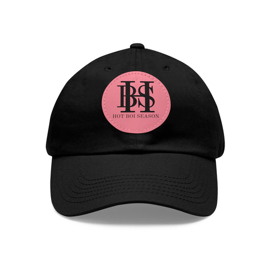 HBS- Hot Boi SeasonDad Hat with Leather Patch (Round)