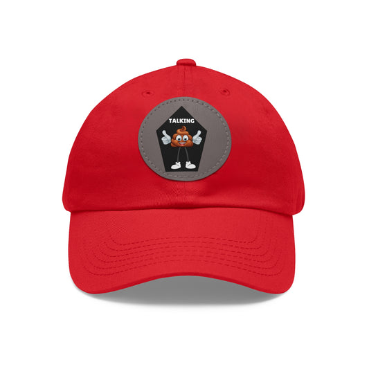 TS- Dad Hat with Leather Patch (Round)